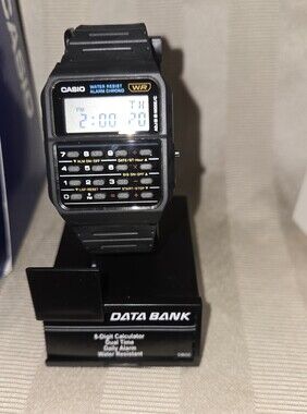 Casio Black Digital Data Bank Calculator Watch